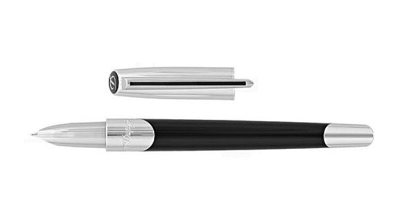 S.T. Dupont Défi Millennium Silver and Black Fountain pen - Vulpen